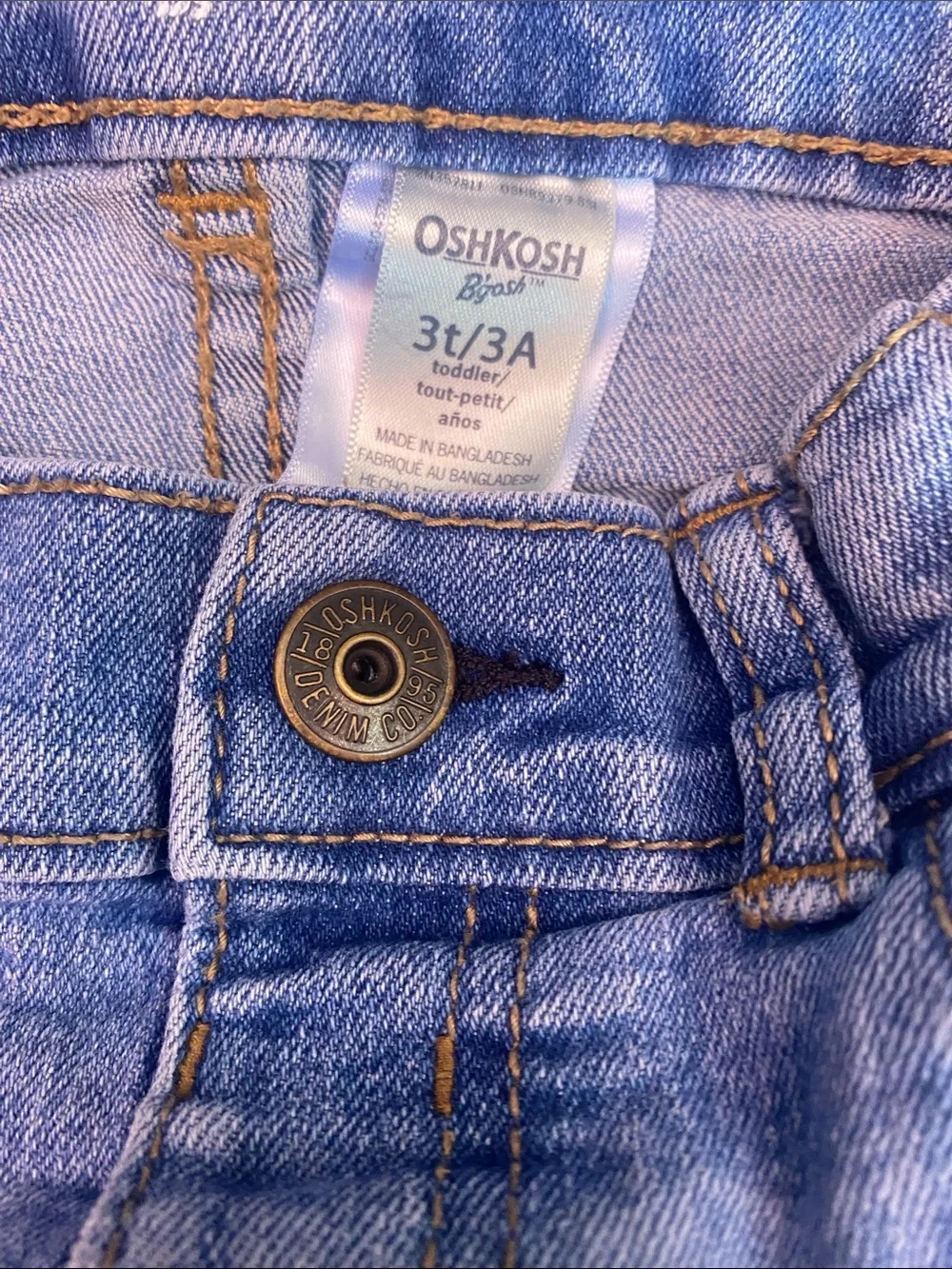 OshKosh B'gosh Kids Straight Leg Jeans - Blue Size 3T
